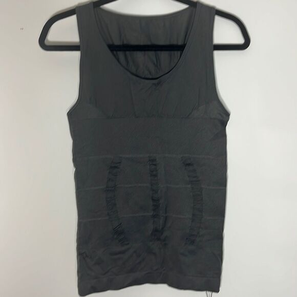 Odoland Men Body Shaper Slimming Shirt Tummy Vest Thermal Compression 2 Pack XL - Picture 3 of 9